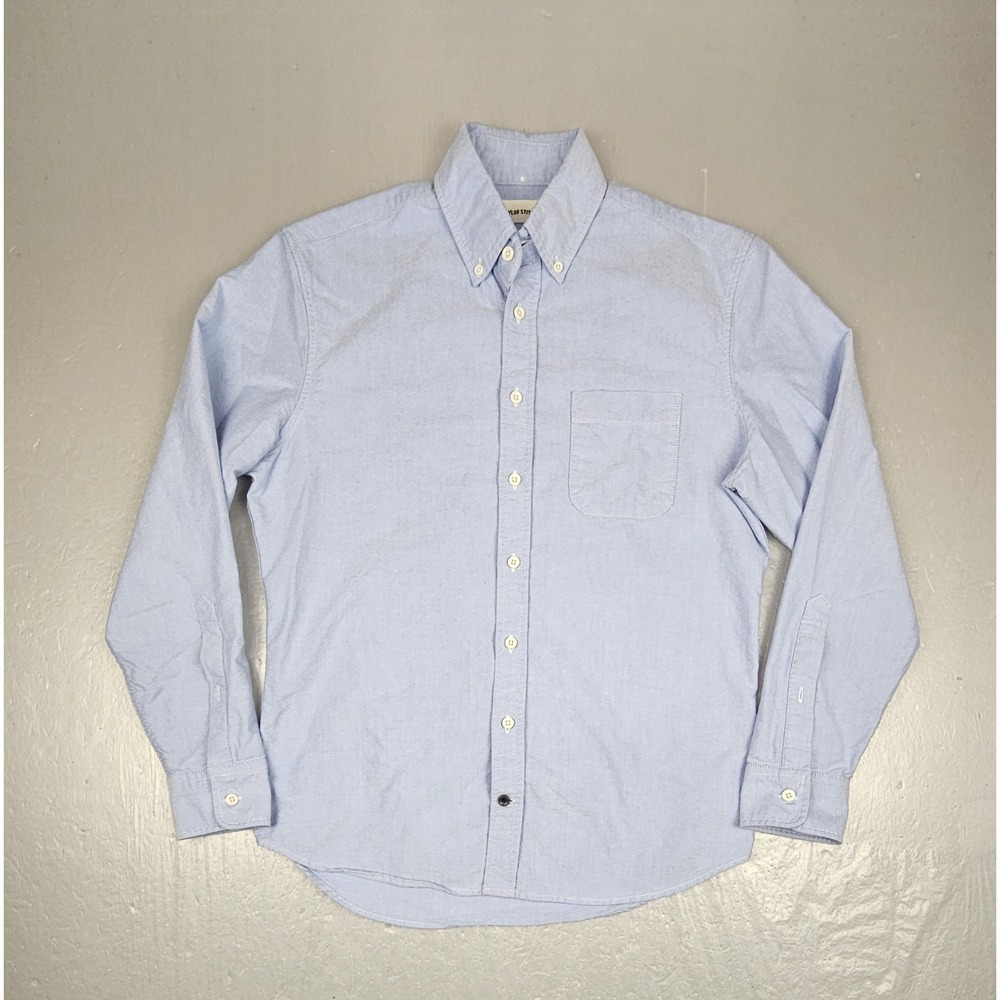 Taylor Stitch Button Down Shirt Mens 38 Blue 100% Organic Cotton Casual Preppy